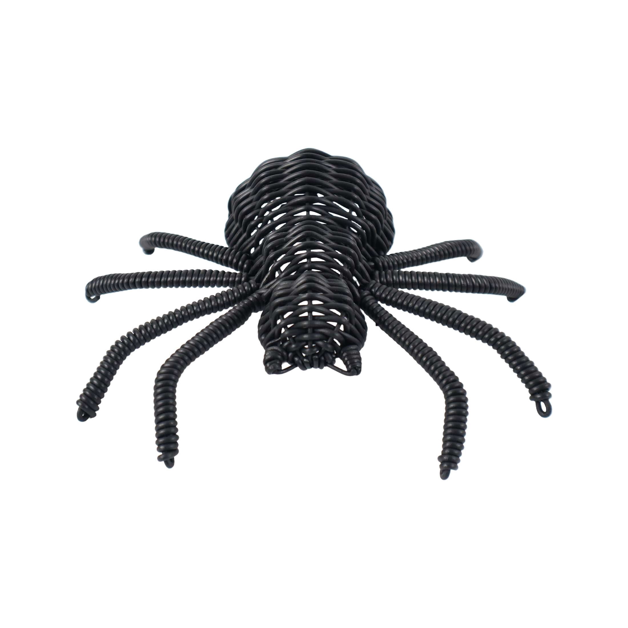 Woven Spider Decoration, Black, 8" x 7", Halloween by Way To Celebrate