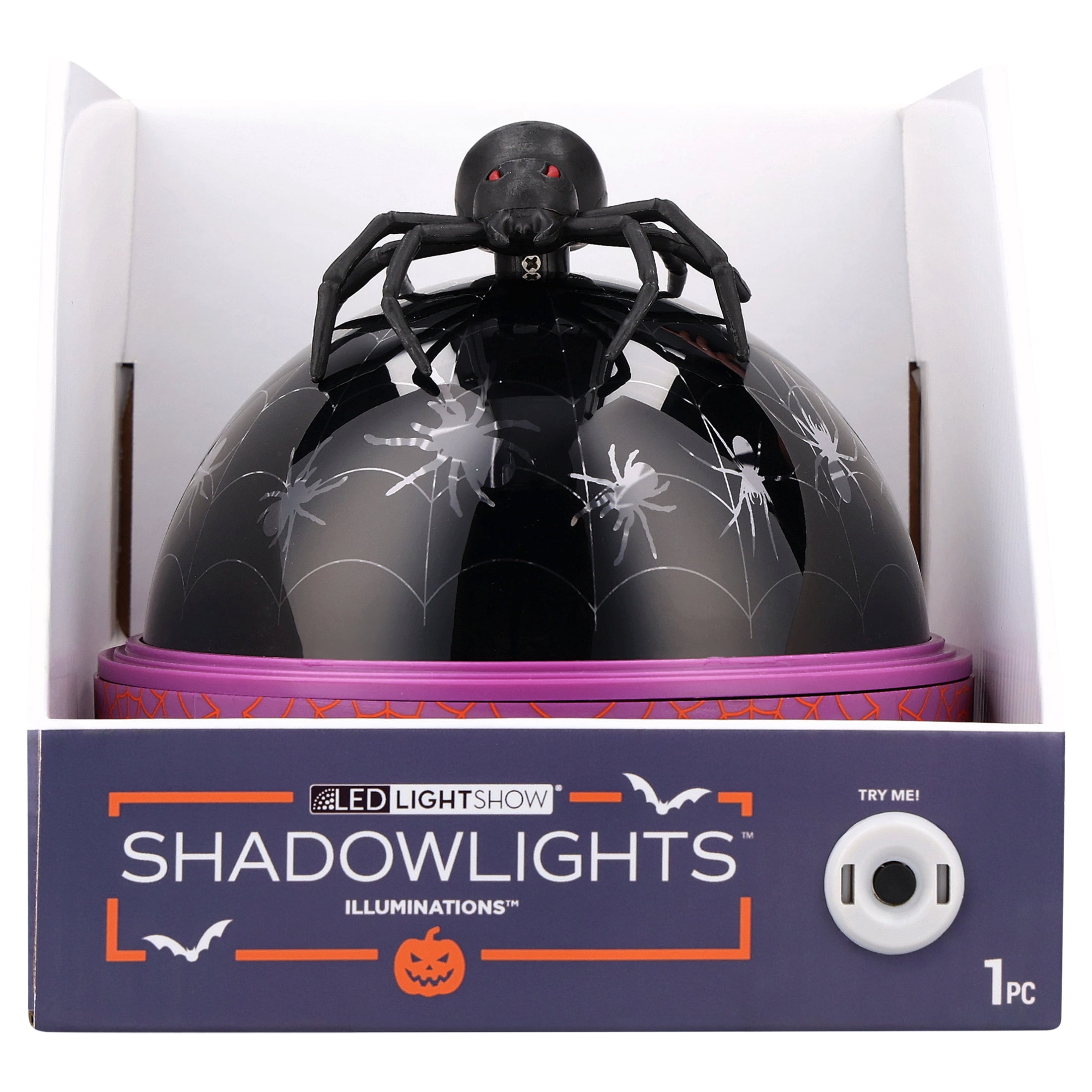 Halloween Light Show Illuminations Shadow Lights With Topper Haunting Spider Projection Light (White/Red)