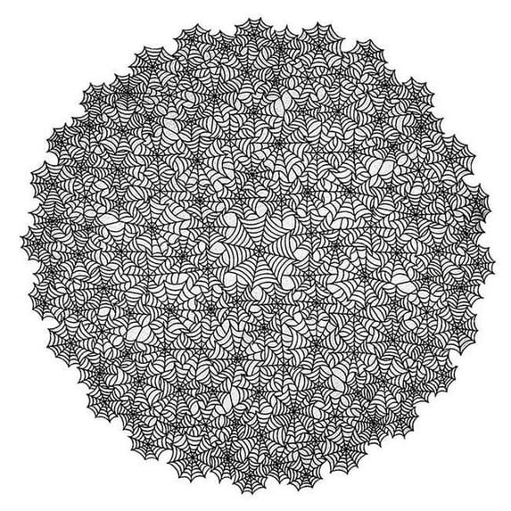 SPIDER WEB 90 in. RND TBLECLTH B