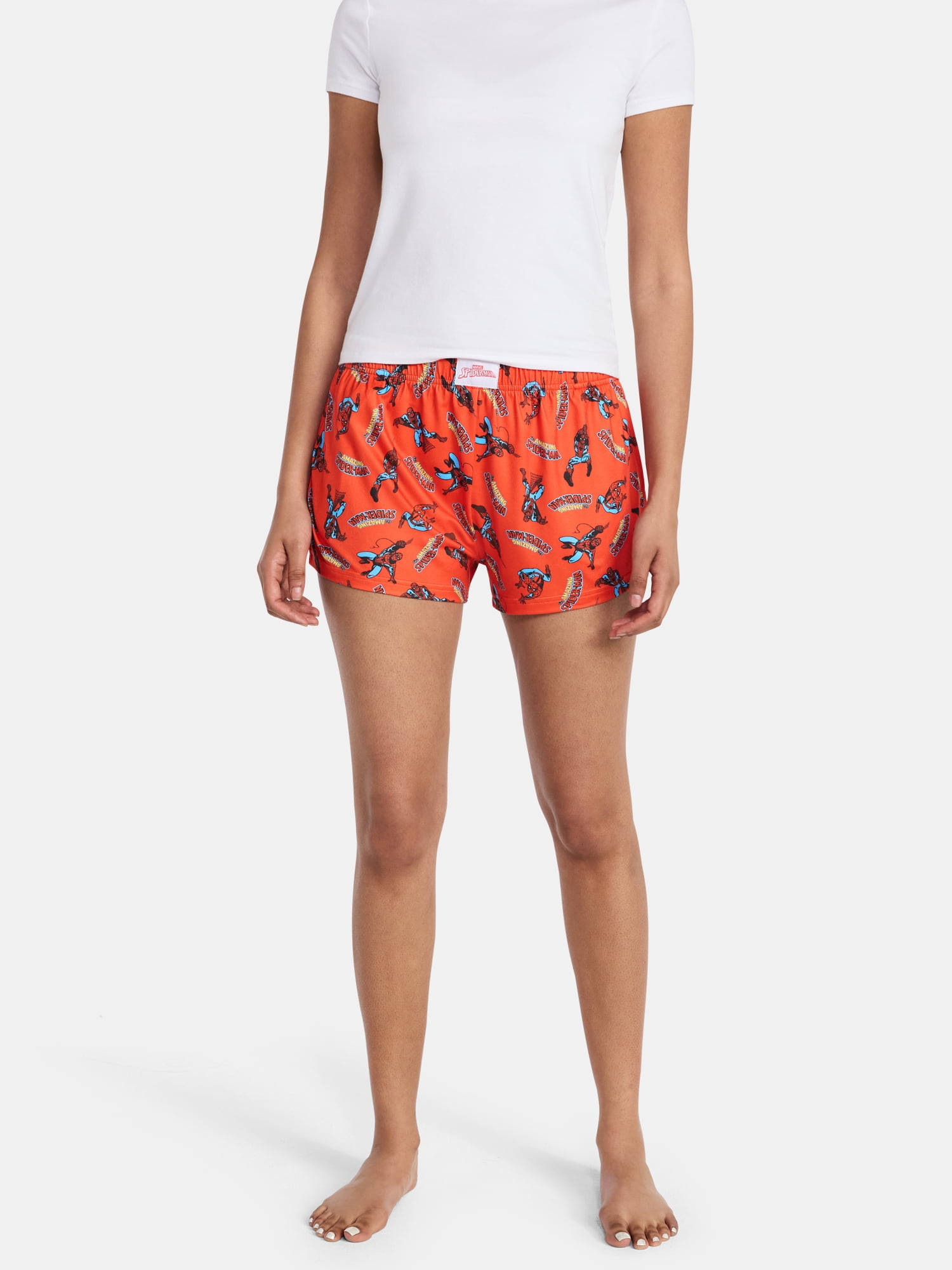 Spider-Man Women's Jersey Knit Sleep Shorts, 2-Pack, Sizes XS-3X