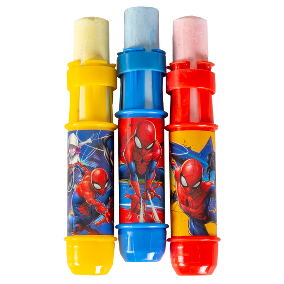 Spiderman 3 pack Sidewalk Chalk with Holders, Ages 3+