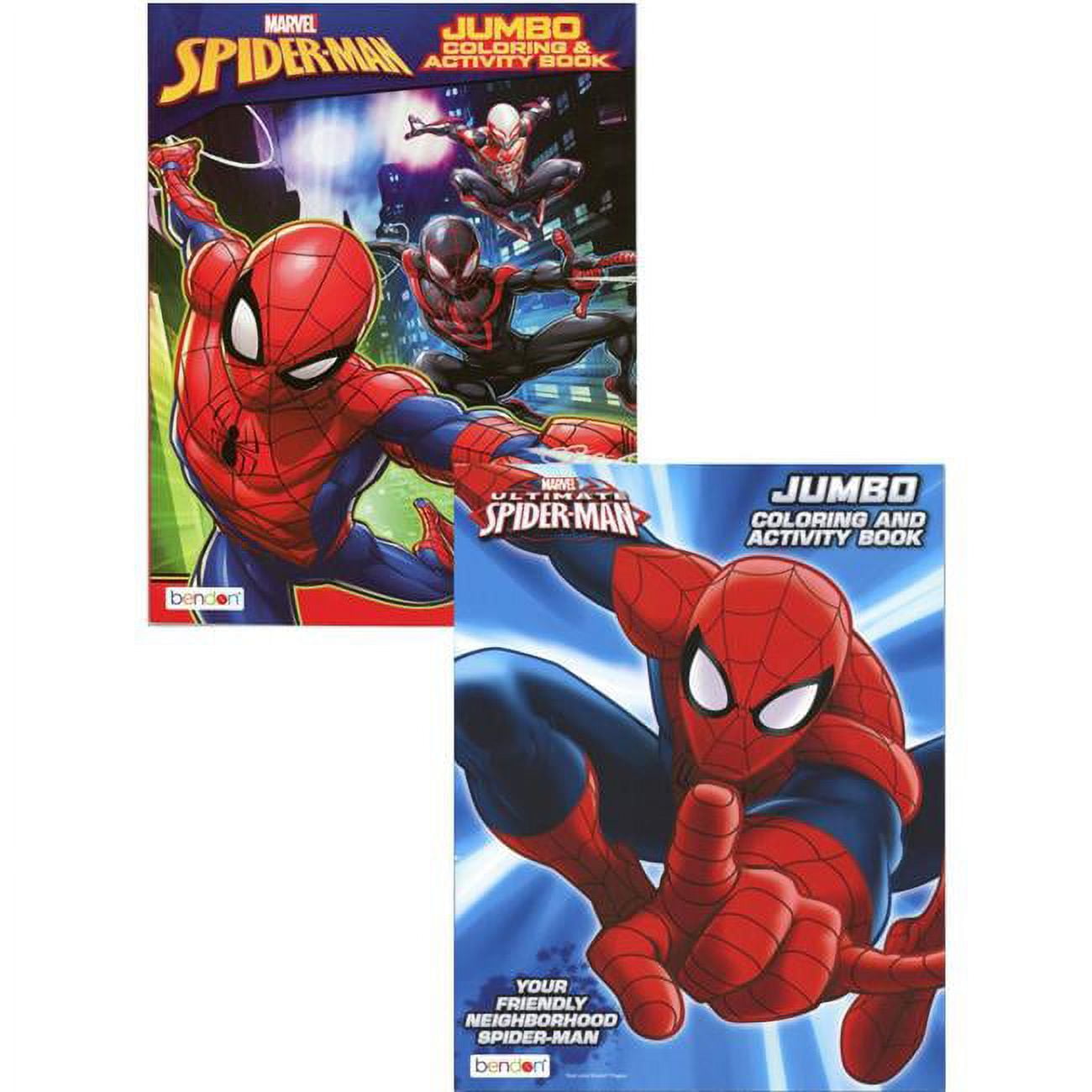 SPIDERMAN Coloring Book, 2 Title, Hero Workbook for Learning Drawing ...