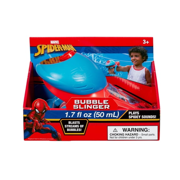 Little Kids Inc. Spiderman Bubble Slinger Blowing Toy