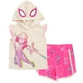 thumbnail image 1 of SPIDERMAN Spidey and His Amazing Friends Ghost-Spider Toddler Girls Cosplay Tank Top and Active Retro Dolphin French Terry Shorts Toddler to Big Kid, 1 of 5