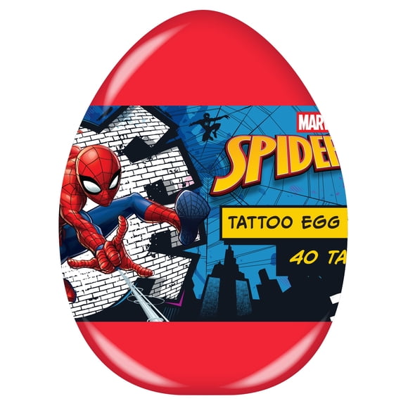 Marvel Spider-Man Tattoo Egg Set for Easter, 40 Count, for Ages 3+