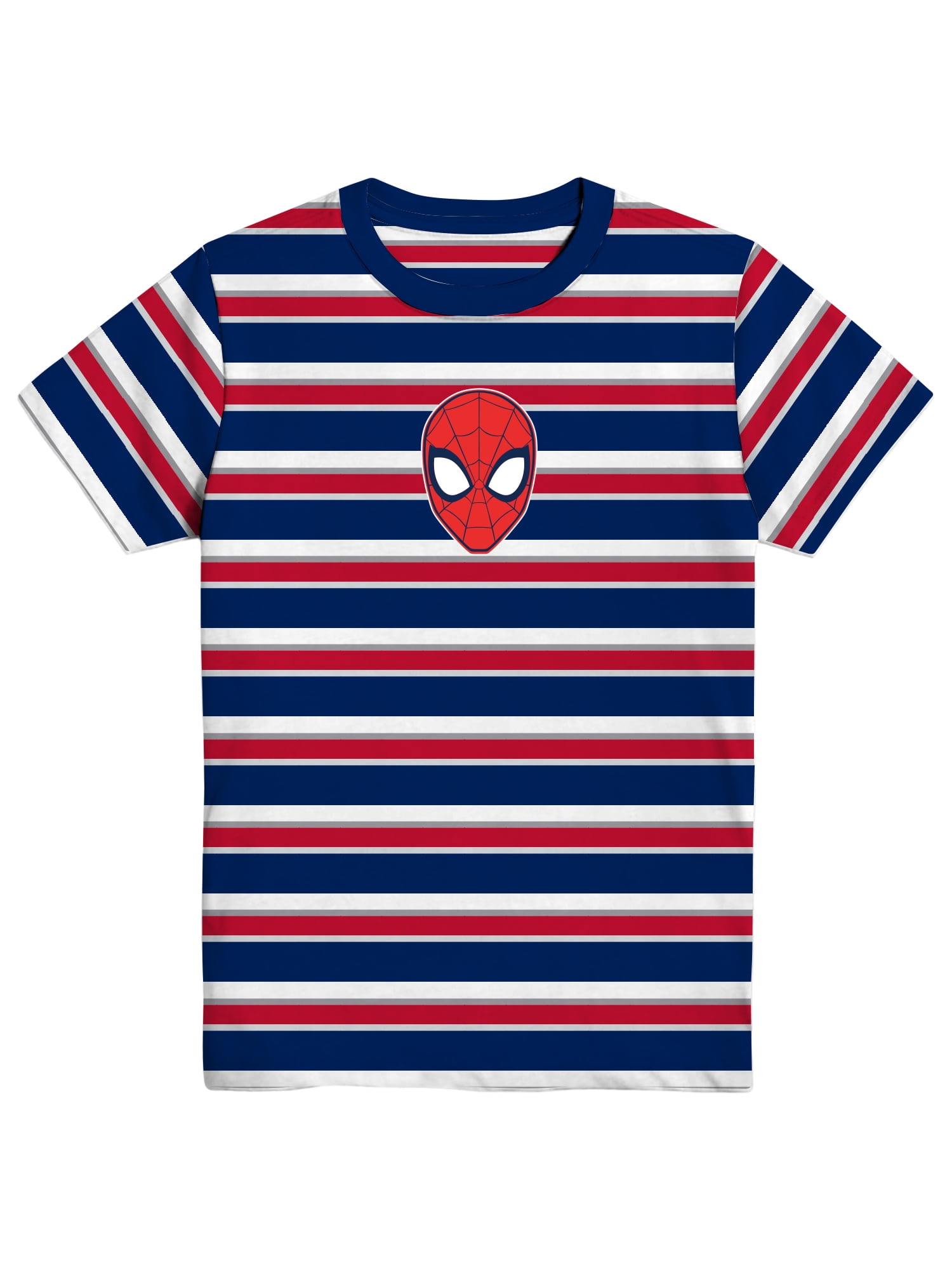 Head, Boys Graphic Crew Neck Short Sleeve Embroidered Striped Tee, Sizes 4-18