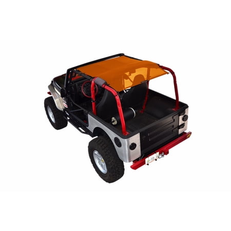 SPIDERWEBSHADE Jeep Wrangler Mesh Shade Top Sunshade UV Protection Accessory USA Made with 5 Year Warranty for Your TJ (1997-2006)