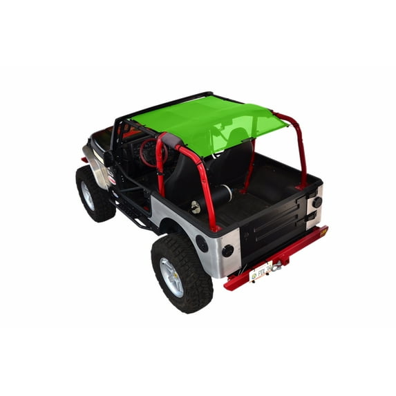 SPIDERWEBSHADE Jeep Wrangler Mesh Shade Top Sunshade UV Protection Accessory USA Made with 5 Year Warranty for Your TJ (1997-2006)