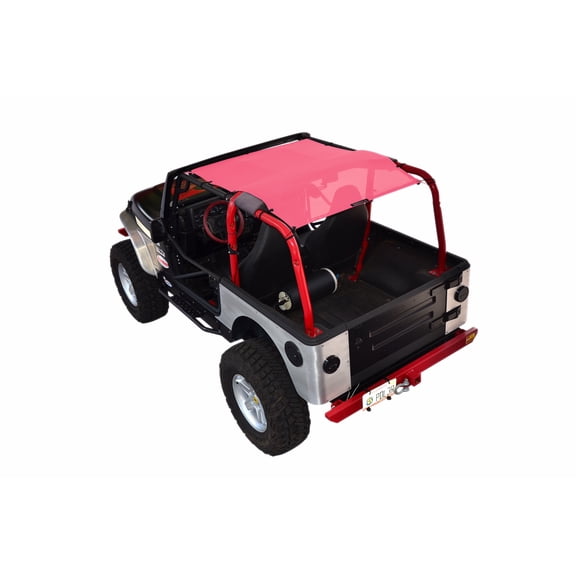 SPIDERWEBSHADE Jeep Wrangler Mesh Shade Top Sunshade UV Protection Accessory USA Made with 5 Year Warranty for Your TJ (1997-2006)