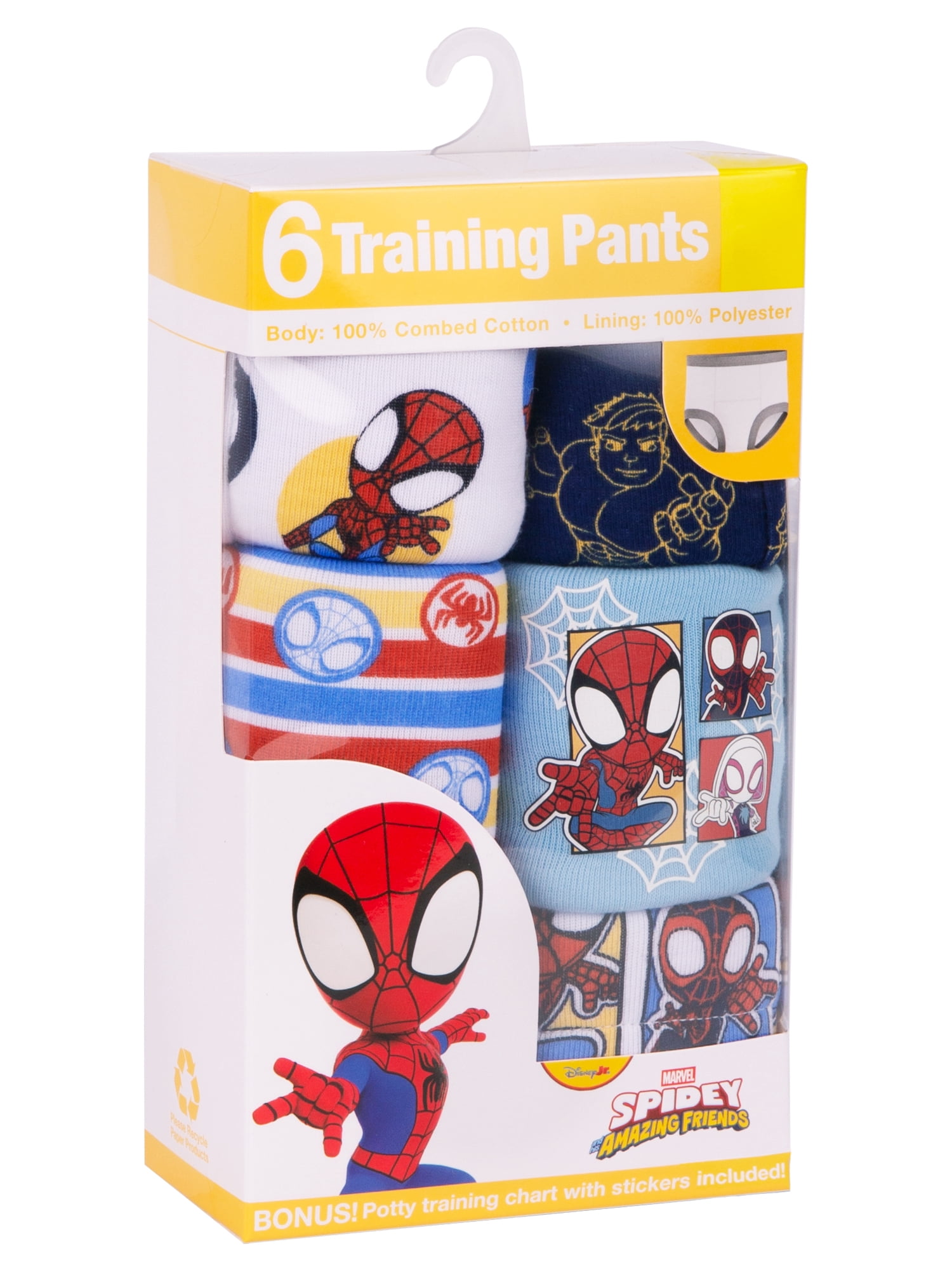 Character Toddler Boy Training Pants, 6 - Pack, Sizes 2T-3T