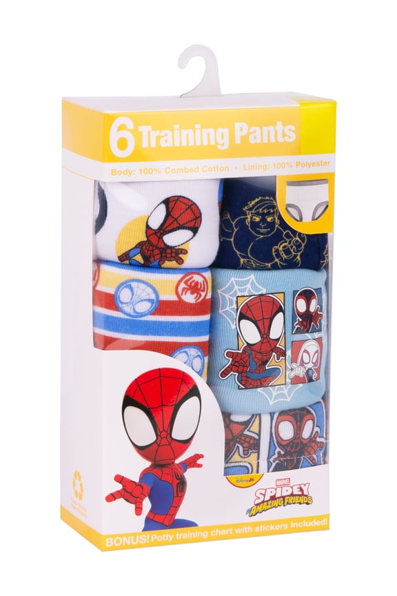 Character Toddler Boy Training Pants, 6 - Pack, Sizes 2T-3T