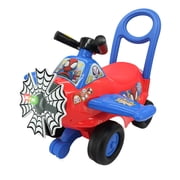 Kiddieland Disney Marvel Spidey and Friends Lights and Sounds Activity Push & Pedal Ride-On Plane for Toddlers