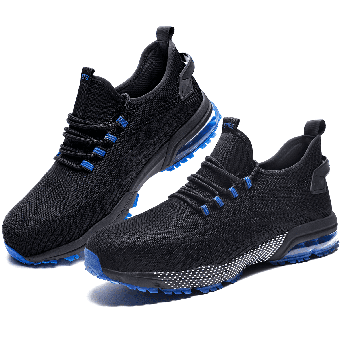 SPIEZ Composite Toe Safety Shoes, Air Cushion Non Slip Work Shoes, Slip