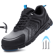 SPIEZ Composite Toe Shoes for Men Ultra Lightweight Comfortable Safety Shoe Puncture Proof Slip Resistant Men's Work Shoes