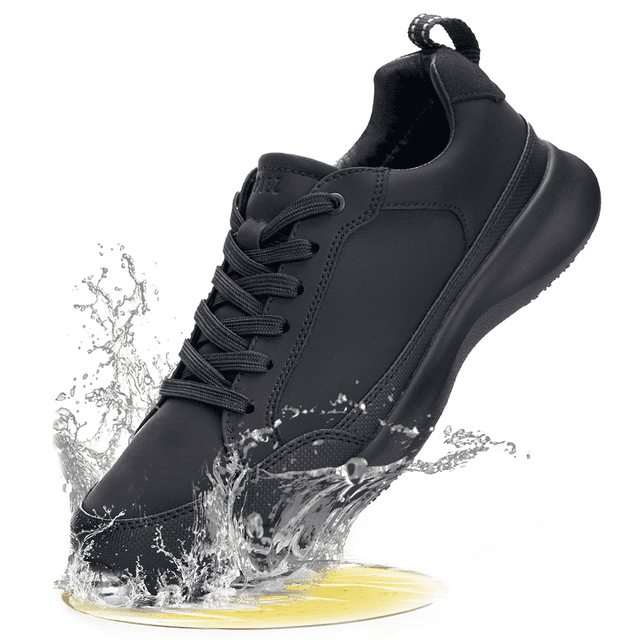 SPIEZ Men's Slip Resistant Work Shoes, Waterproof Oilproof Non Slip