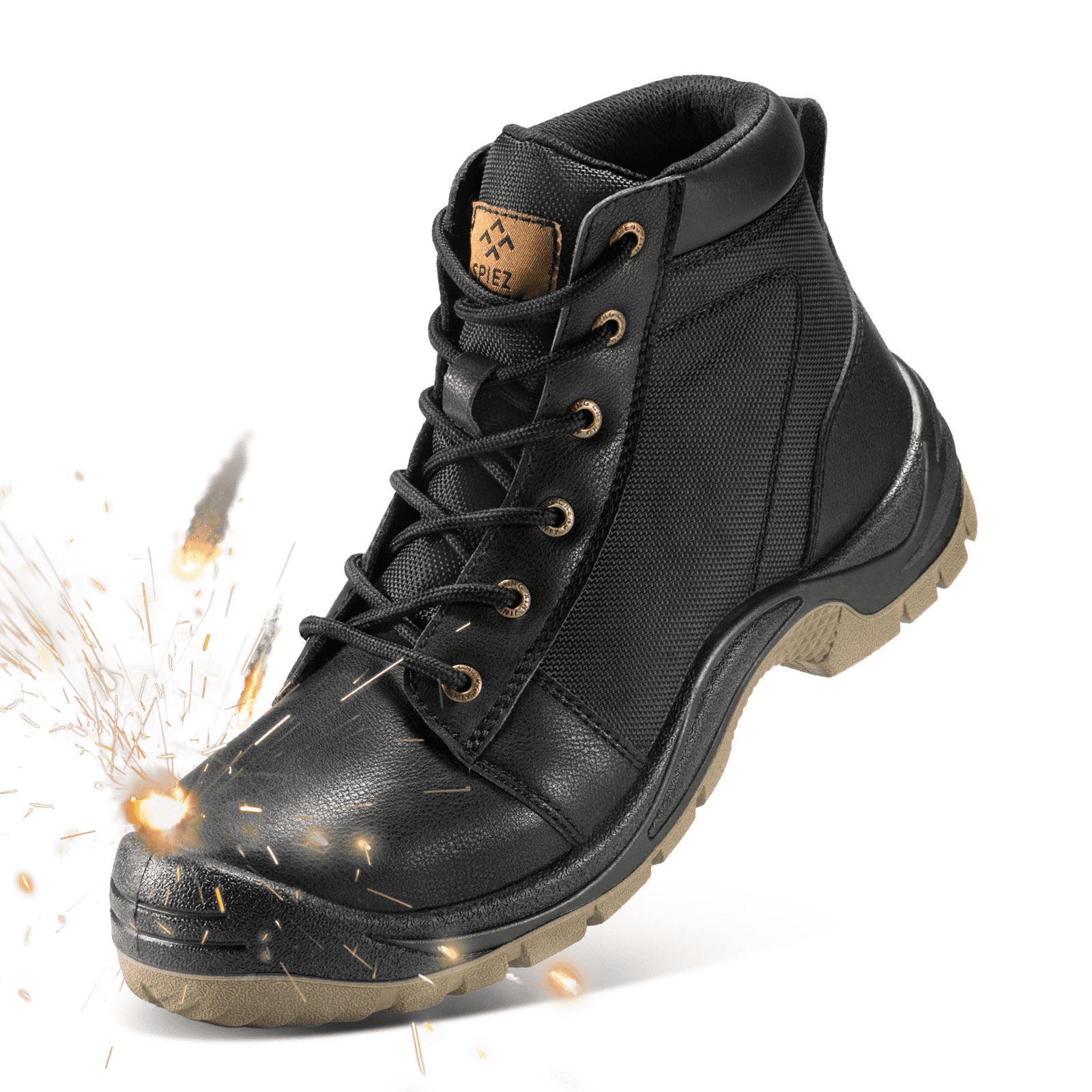 Amazon.com | SDEQA Men's Work Boots with Steel Toe Anti-Slip
