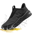 thumbnail image 1 of SPIEZ Non Slip Shoes for Women, Oil Resistant Slip-on Waterproof Work Sneakers with Air Cushion for Nursing, Service and Daily Wear, Black Size 10, 1 of 11