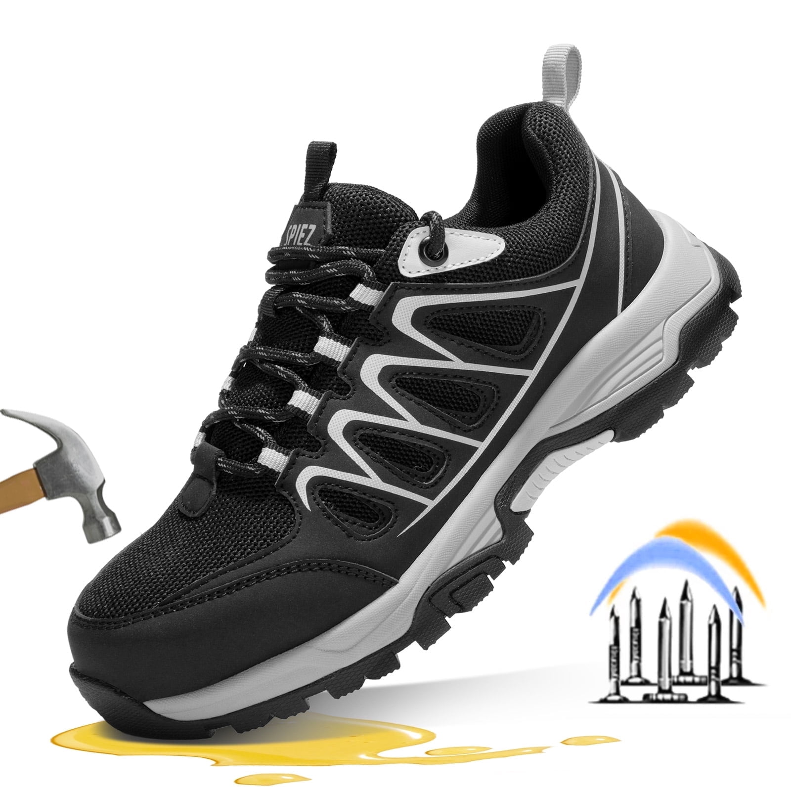 sopo　いす SPIEZ® Unisex Oil-Resistant Non Slip Safety Shoes,EN ISO 20345