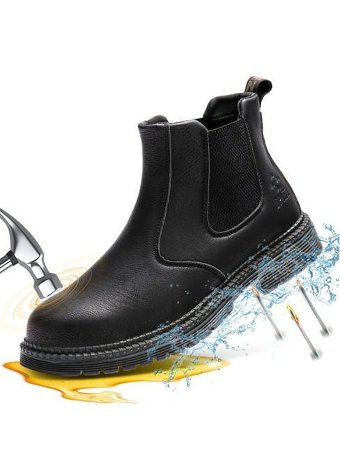 mens slip on waterproof work boots