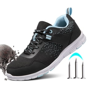 Steel Toe Work Shoes for Women Lightweight Breathable Safety Shoes Anti ...