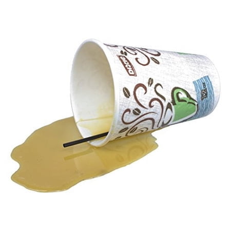 SPILLED COFFEE in Disposable Cup Replica Food Prop by Just Dough It