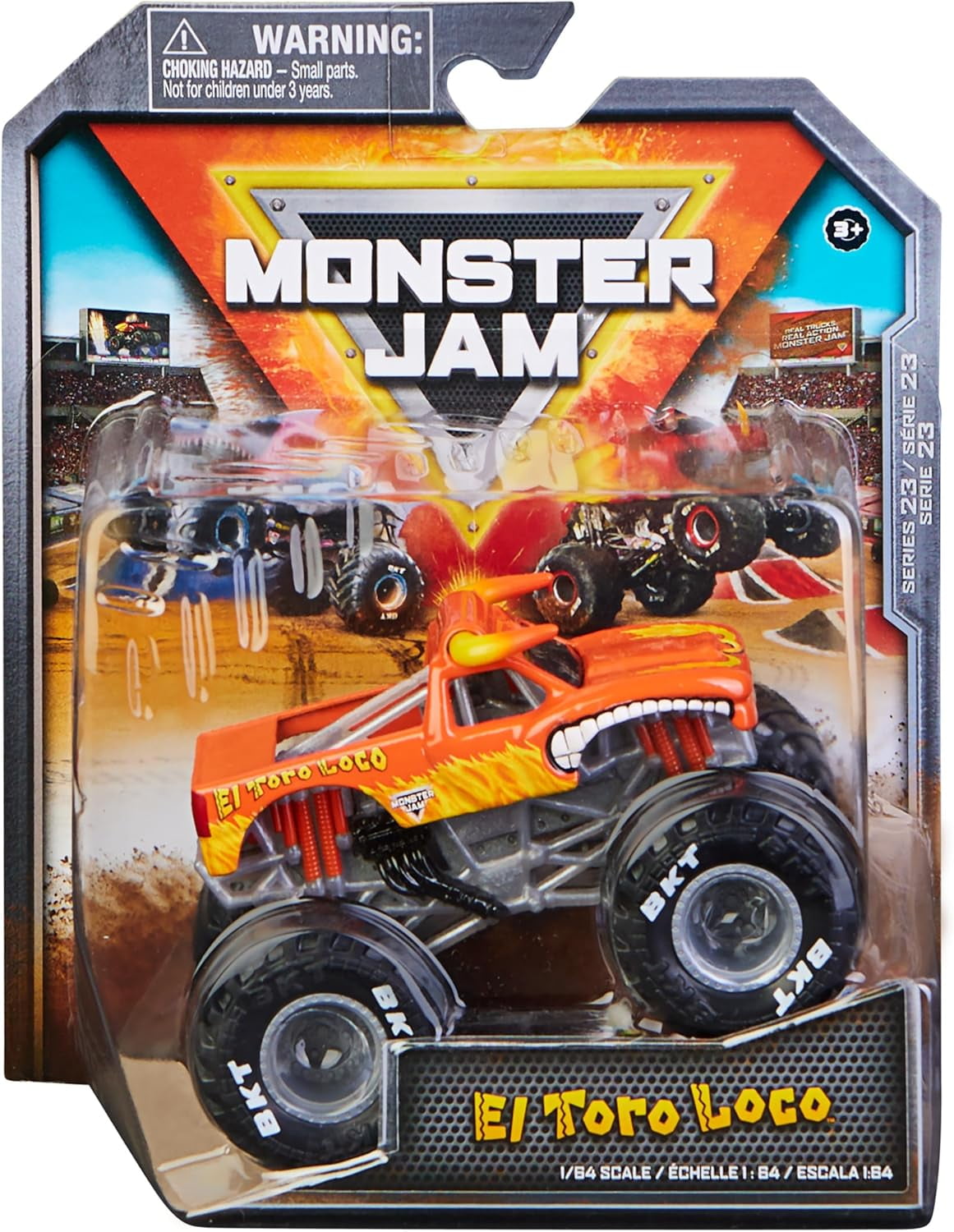 Monster Jam, Official El Toro Loco Monster Truck, Die-Cast Vehicle, True Heavy Metal Series, 1:64 Scale, Kids Toys for Boys & Girls Ages 3 and up