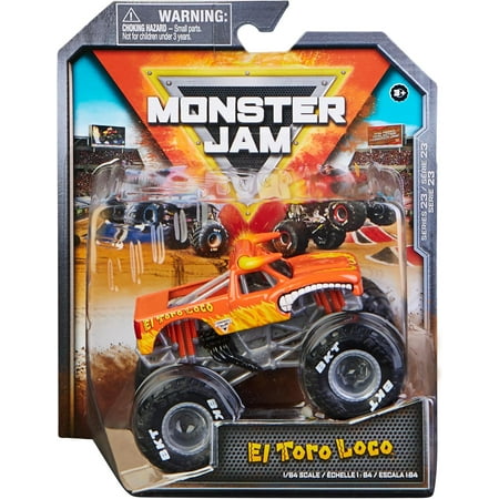 Monster Jam, Official El Toro Loco Monster Truck, Die-Cast Vehicle, True Heavy Metal Series, 1:64 Scale, Kids Gift for Boys & Girls Ages 3+