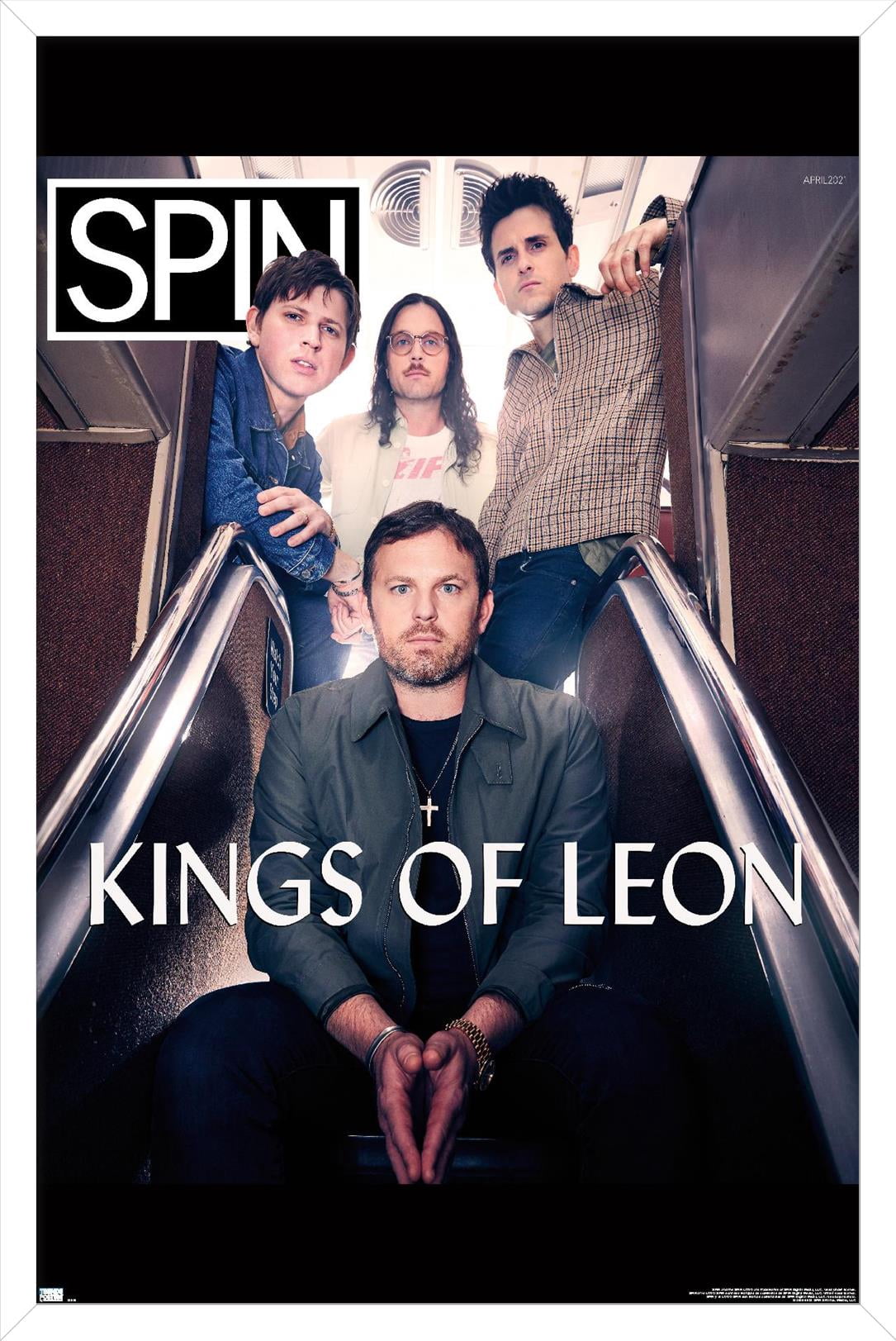 SPIN Magazine - Kings of Leon 21 Wall Poster, 14.725" x 22.375" Framed