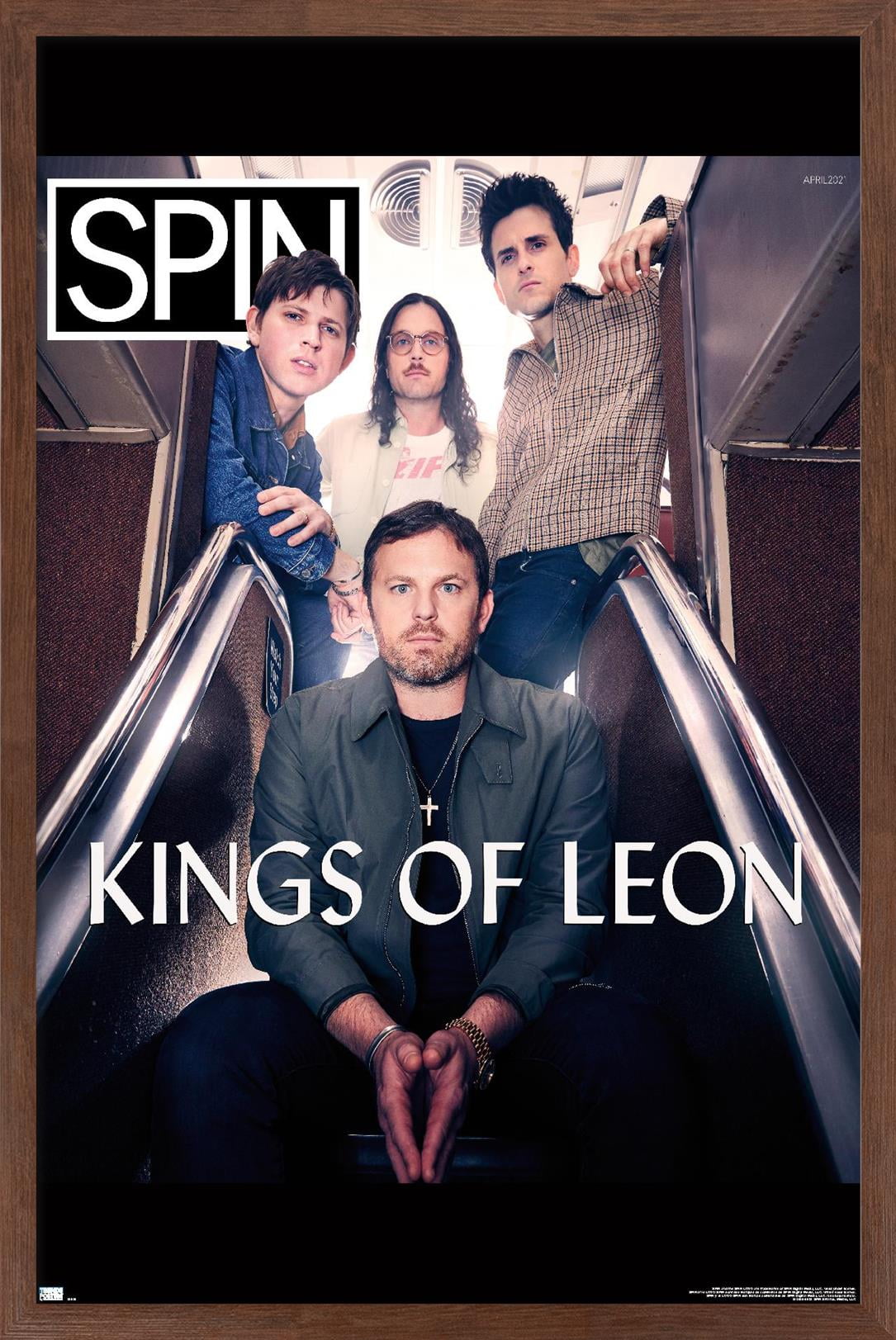 SPIN Magazine - Kings of Leon 21 Wall Poster, 22.375" x 34" Framed