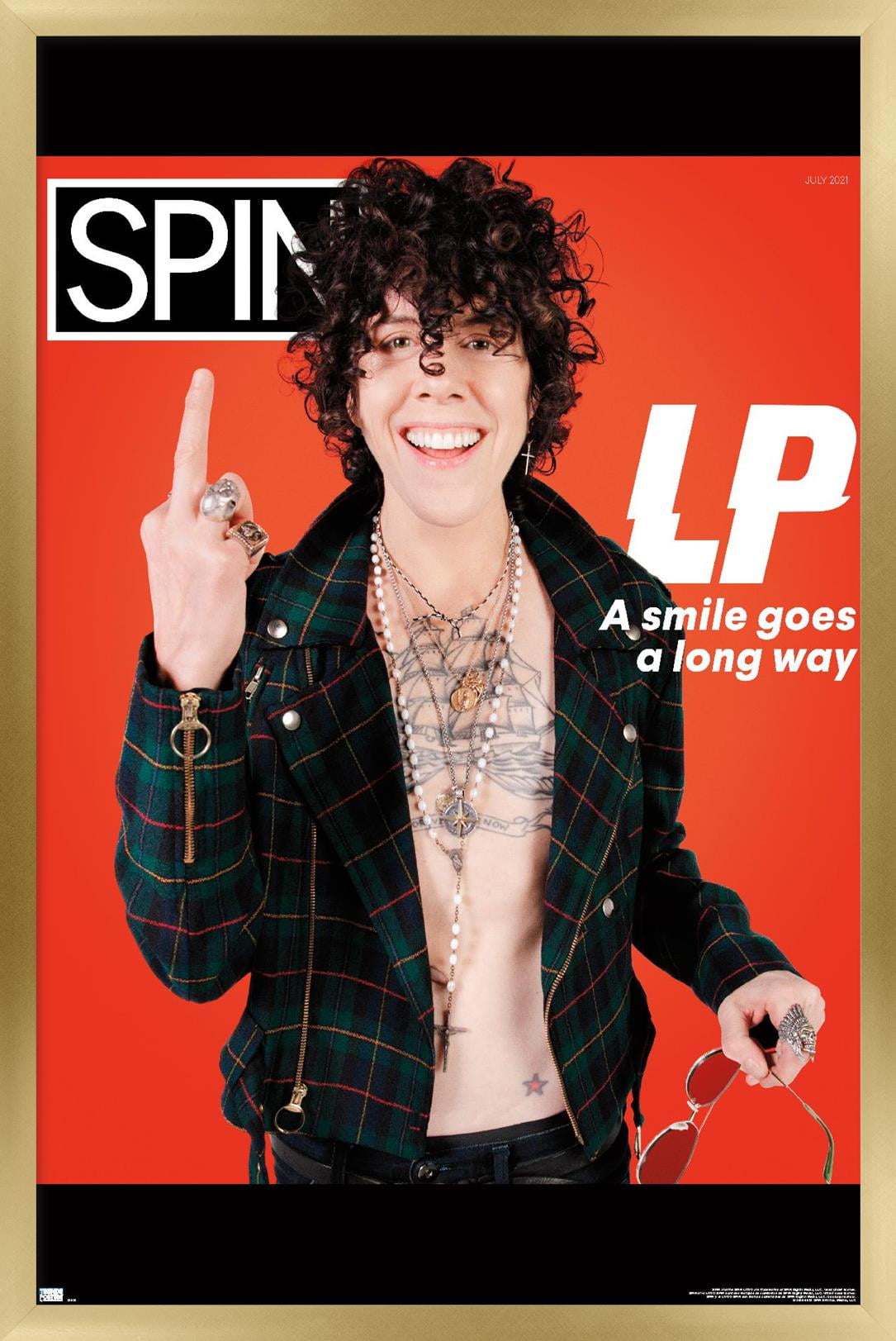 SPIN Magazine - LP 21 Wall Poster, 14.725" x 22.375" Framed