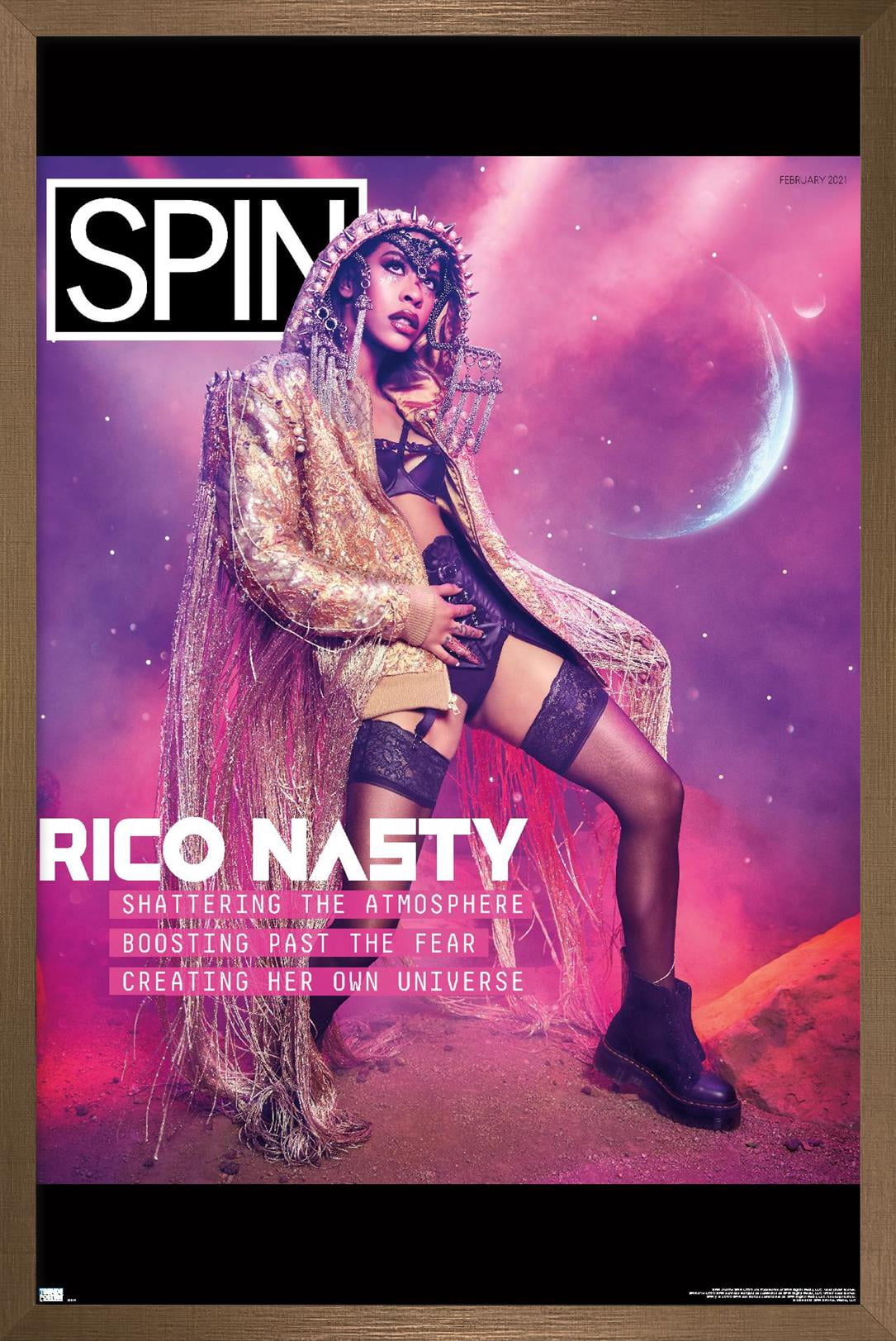 SPIN Magazine - Rico Nasty 21 Wall Poster, 14.725" x 22.375" Framed