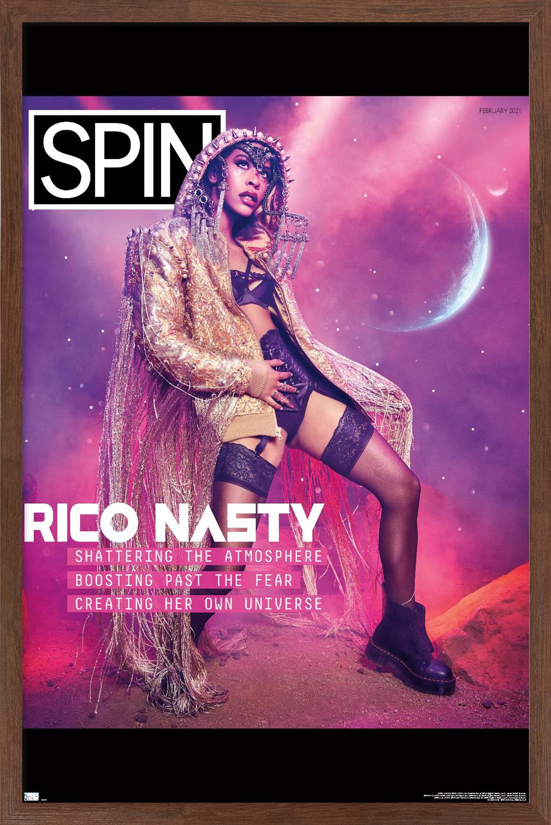 SPIN Magazine - Rico Nasty 21 Wall Poster, 22.375" x 34" Framed