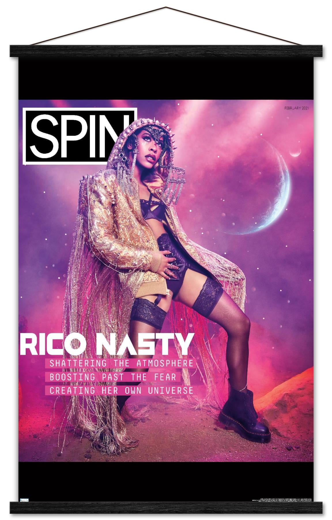 SPIN Magazine - Rico Nasty 21 Wall Poster with Magnetic Frame, 22.375" x 34"