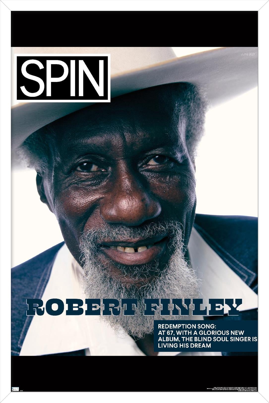 SPIN Magazine - Robert Finley 21 Wall Poster, 14.725" x 22.375" Framed