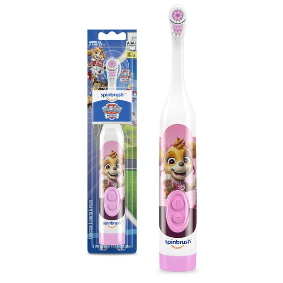 Spinbrush PAW Patrol Kids Electric Battery Toothbrush, Soft, 1 ct, Skye