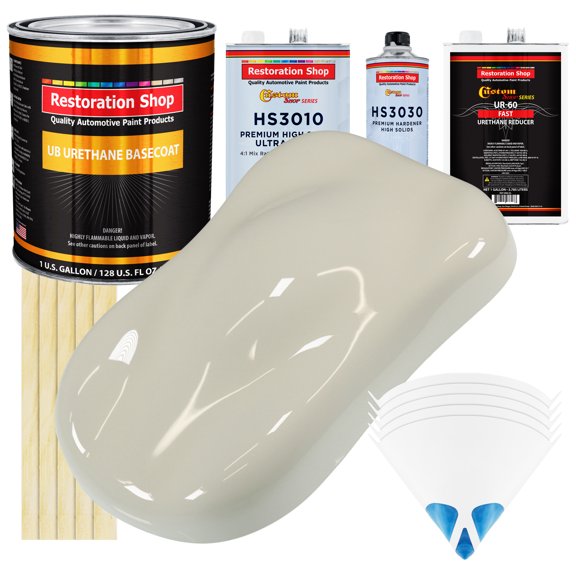 SPINNAKER White Gallon URETHANE BASECOAT CLEARCOAT Car Auto Paint FAST Kit