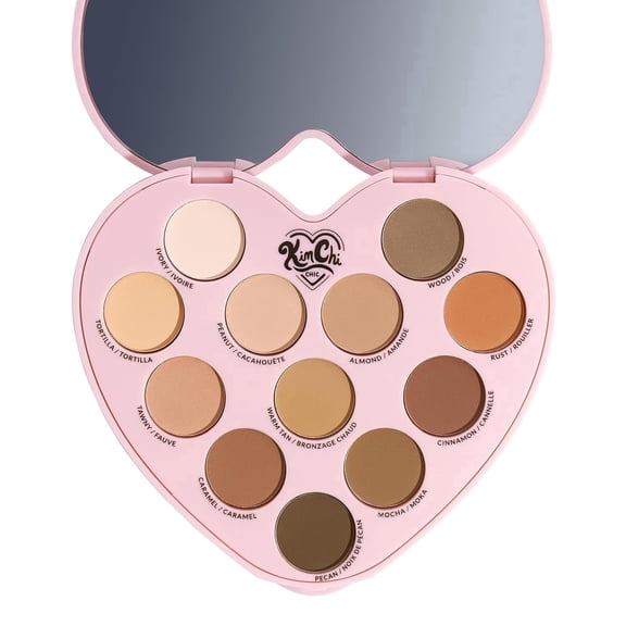 KimChiChic Beauty Spinning Hearts Love Shadow Palette,12 Blendable Shades, Cruelty Free Makeup, Lifetime Partner 0.3 oz