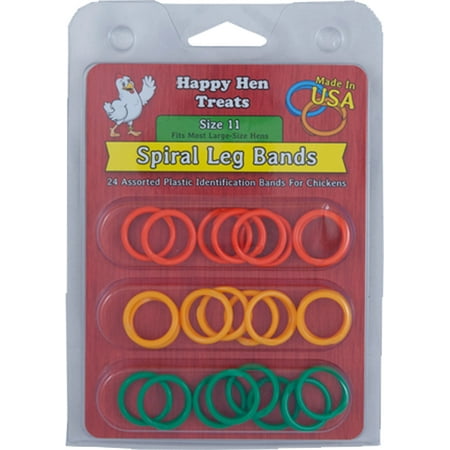 SPIRAL LEG BANDS ASSORTED SIZE 11/24 PACK