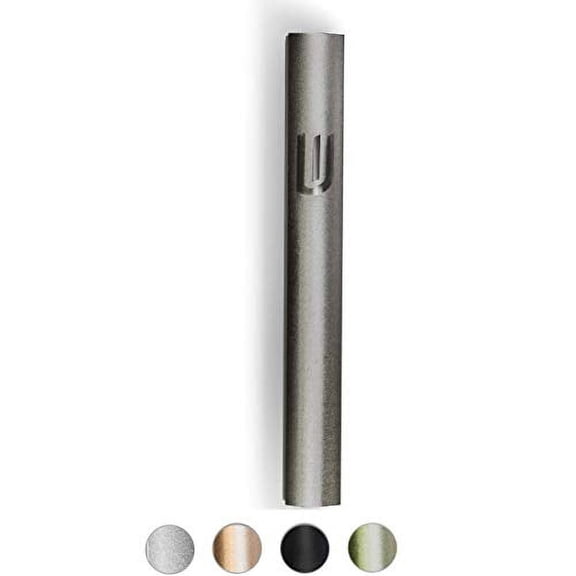 SPIRIT LABS Premium Mezuzah Aluminum Case - Easy Installation - Silver Shin - Weatherproof (Titanium, 7inch)