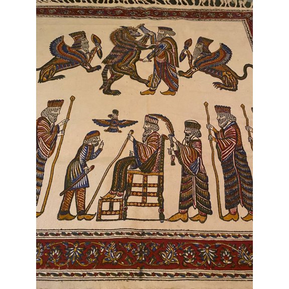 SPIRIT OF ART | Gifts Impressive, Size: 30" x 30", Color: Multi-Color, Decorations, Hand-Made, Tapestry Wall Hanging, Nice, Hand-Printed, Tablecloth, 100% Cotton, Mens, Womens, Souvenir