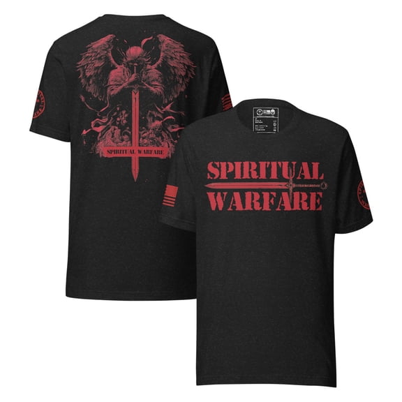 SPIRITUAL WARFARE 2.0 Unisex t-shirt (Black Heather, XS)