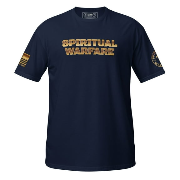 SPIRITUAL WARFARE Unisex T-Shirt (Navy, S)