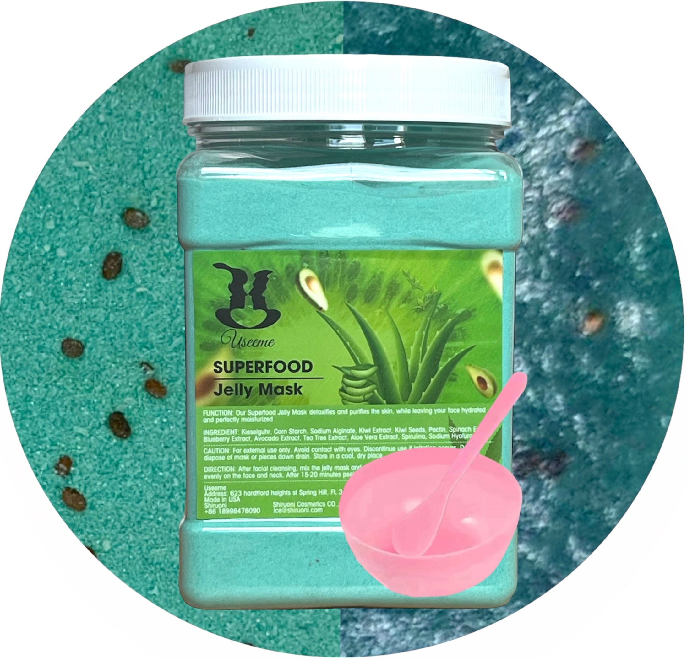 SPIRULINA Jelly Mask for Facials Peel Off Hydrojelly Mask PowderJar