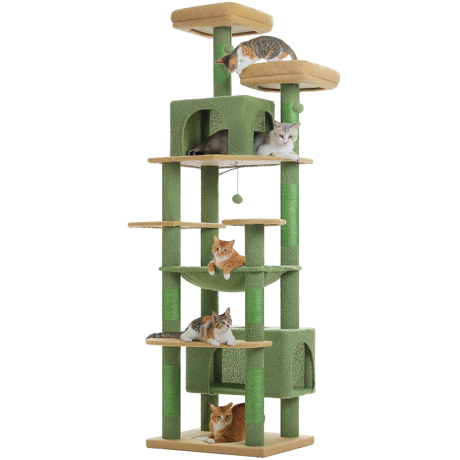 SPITEZ Road Cat Tree for Indoor Cat with Scratching Post Toy Gothic Cat ...