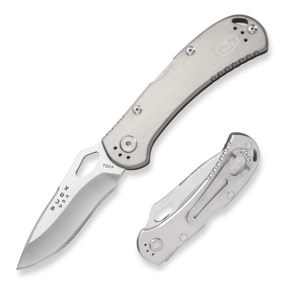Buck Knives 722 Spitfire Folding EDC Knife, 3-1/4” Pocket Knife Blade, Gray, 3.2 oz