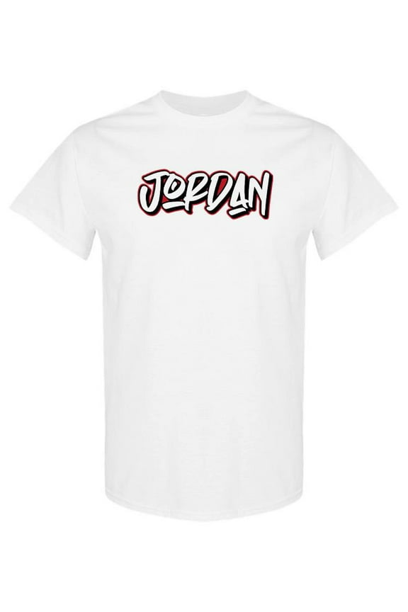 Mens Graphic Tee - Jordan Text - Regular Fit 100% Cotton