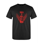 SPIdeals Mens Graphic Tee - Rock N Roll Guitar - Regular Fit 100% Cotton