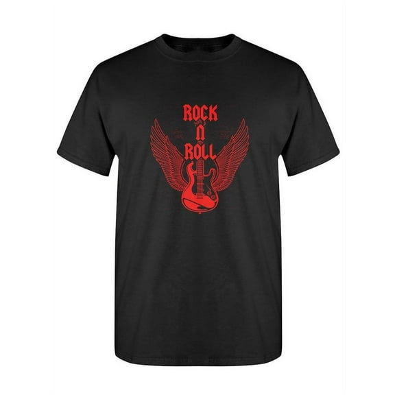 SPIdeals Mens Graphic Tee - Rock N Roll Guitar - Regular Fit 100% Cotton