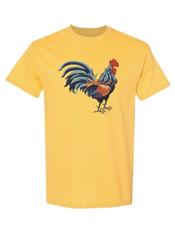 Mens Graphic Tee - Rooster - Regular Fit 100% Cotton