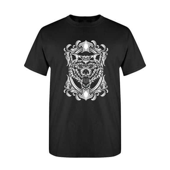 SPIdeals Mens Graphic Tee - Wolf Art - Regular Fit 100% Cotton